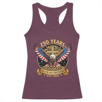Faith And Freedom 250 Years Racerback Tank Top Patriotic Eagle Cross Gift