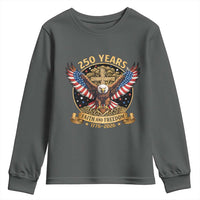 Faith And Freedom 250 Years Youth Sweatshirt Patriotic Eagle Cross Gift