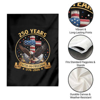 Christian Patriotic Eagle Cross Garden Flag 250 Years Faith And Freedom USA Gift