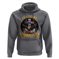 Christian Patriotic Eagle Cross Hoodie 250 Years Faith And Freedom USA Gift