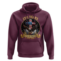 Christian Patriotic Eagle Cross Hoodie 250 Years Faith And Freedom USA Gift
