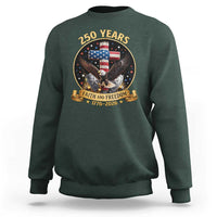Christian Patriotic Eagle Cross Sweatshirt 250 Years Faith And Freedom USA Gift