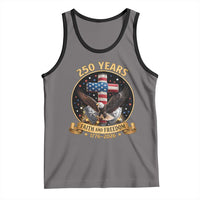 Christian Patriotic Eagle Cross Tank Top 250 Years Faith And Freedom USA Gift