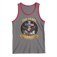 Christian Patriotic Eagle Cross Tank Top 250 Years Faith And Freedom USA Gift