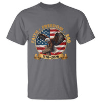 250 Years Faith And Freedom T Shirt Patriotic Eagle Cross American Pride Gift