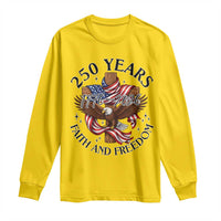 250 Years Faith And Freedom Long Sleeve Shirt Patriotic Christian Eagle