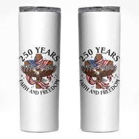 250 Years Faith And Freedom Skinny Tumbler Patriotic Christian Eagle