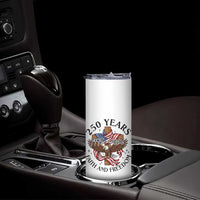 250 Years Faith And Freedom Skinny Tumbler Patriotic Christian Eagle