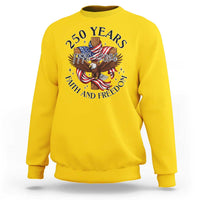 250 Years Faith And Freedom Sweatshirt Patriotic Christian Eagle