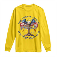 Patriotic Eagle Cross One Nation Under God Long Sleeve Shirt 250th Anniversary