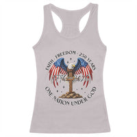 Patriotic Eagle Cross One Nation Under God Racerback Tank Top 250th Anniversary