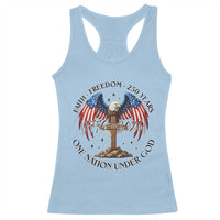Patriotic Eagle Cross One Nation Under God Racerback Tank Top 250th Anniversary