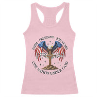 Patriotic Eagle Cross One Nation Under God Racerback Tank Top 250th Anniversary