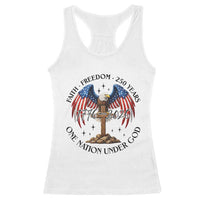 Patriotic Eagle Cross One Nation Under God Racerback Tank Top 250th Anniversary