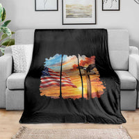 Faith And Freedom Christian American Flag Eagle Throw Blanket American Faith Pride