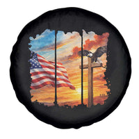 Faith And Freedom Christian American Flag Eagle Spare Tire Cover American Faith Pride