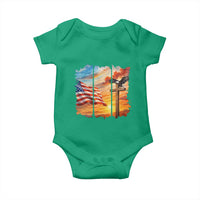 Faith And Freedom Christian American Flag Eagle Baby Onesie American Faith Pride