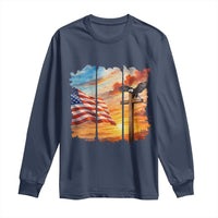 Faith And Freedom Christian American Flag Eagle Long Sleeve Shirt American Faith Pride