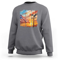Faith And Freedom Christian American Flag Eagle Sweatshirt American Faith Pride