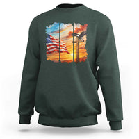 Faith And Freedom Christian American Flag Eagle Sweatshirt American Faith Pride