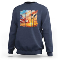 Faith And Freedom Christian American Flag Eagle Sweatshirt American Faith Pride