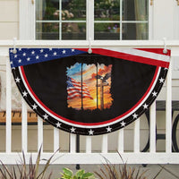 Faith And Freedom Christian American Flag Eagle Patriotic Fan Flag American Faith Pride