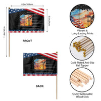 Faith And Freedom Christian American Flag Eagle Patriotic Handheld Flag American Faith Pride