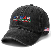 No War USA Iran Flag Washed Cotton Baseball Cap Iranian Freedom Peace Advocate Gift