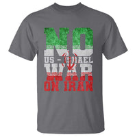 No Us Israel War On Iran T Shirt Anti War Political Protest Statement