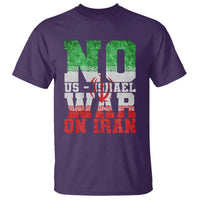 No Us Israel War On Iran T Shirt Anti War Political Protest Statement