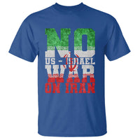 No Us Israel War On Iran T Shirt Anti War Political Protest Statement