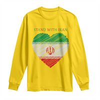 Stand With Iran Long Sleeve Shirt Anti War Political Protest Statement