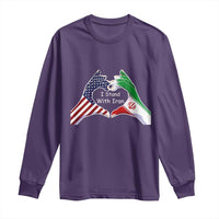 I Stand With Iran Long Sleeve Shirt Support Iranian People For Peace