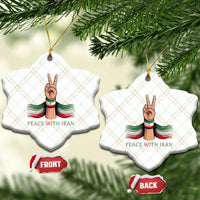 Peace With Iran Ceramic Ornament Support Iranian People For Peace