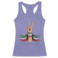 Peace With Iran Racerback Tank Top Support Iranian People For Peace
