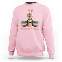 Peace With Iran Sweatshirt Support Iranian People For Peace
