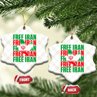 Freedom Dove Flag Ceramic Ornament Peaceful Iran Support