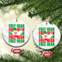 Freedom Dove Flag Ceramic Ornament Peaceful Iran Support