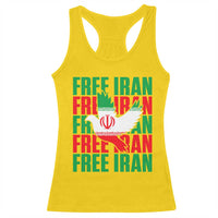 Freedom Dove Flag Racerback Tank Top Peaceful Iran Support