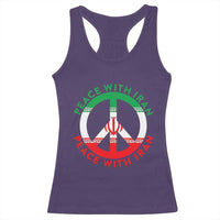 Peace With Iran Racerback Tank Top Not War In Middle East