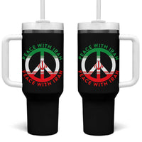 Peace With Iran Tumbler With Handle Not War In Middle East