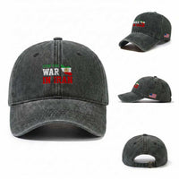 Stop The War In Iran Washed Cotton Baseball Cap Iran Freedom Protest