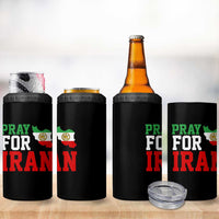 Pray For Iran 4 in 1 Can Cooler Tumbler Anti War Protest Apparel Gift