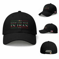 Stop The War In Iran Baseball Cap Anti War Protest