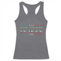 Stop The War In Iran Racerback Tank Top Anti War Protest