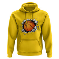 Funny Basketball Bursting Through Wall Hoodie Sports Fan Gift