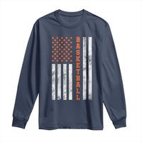 American Flag Basketball Long Sleeve Shirt USA Sports Fan
