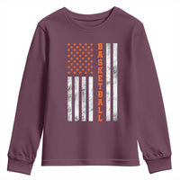 American Flag Basketball Youth Sweatshirt USA Sports Fan