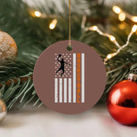 American Flag Basketball Ceramic Ornament Patriotic Sports Lover Gift