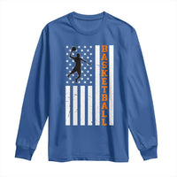 American Flag Basketball Long Sleeve Shirt Patriotic Sports Lover Gift